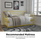 Bright Pop Metal Daybed with Trundle - Yellow - Twin