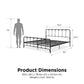 Mainstays Farmhouse Metal Bed, King, Black - Black - King