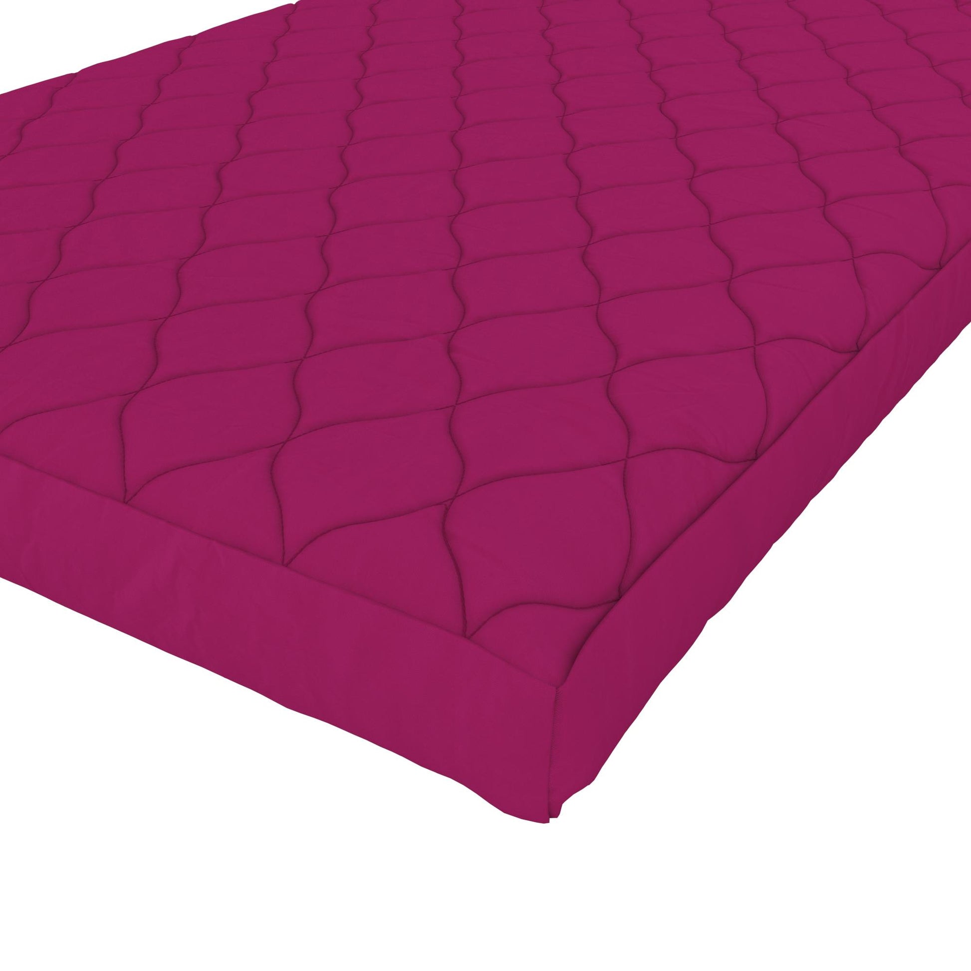 Dana 6 Inch Quilted Mattress with Removable Cover and Thermobonded Polyester Fill - Pink - Full