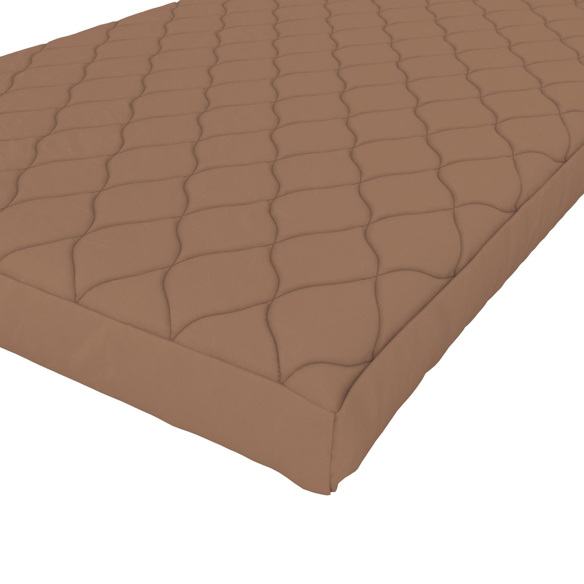 Dana 6 Inch Quilted Mattress with Removable Cover and Thermobonded Polyester Fill - Tan - Full