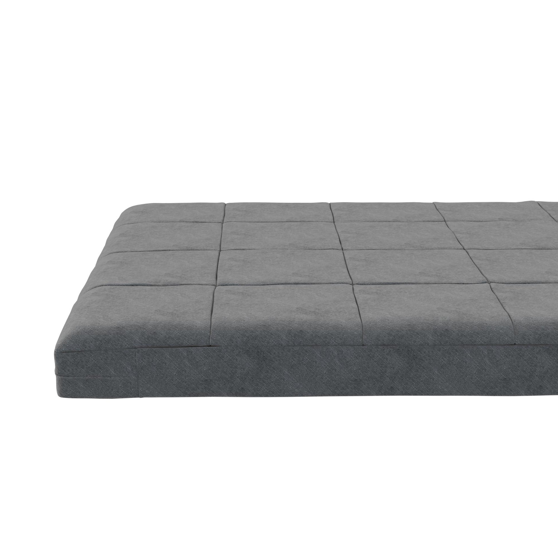 Lexi 6 Inch Quilted Thermobonded High Density Polyester Fill Futon Mattress - Gray - Full