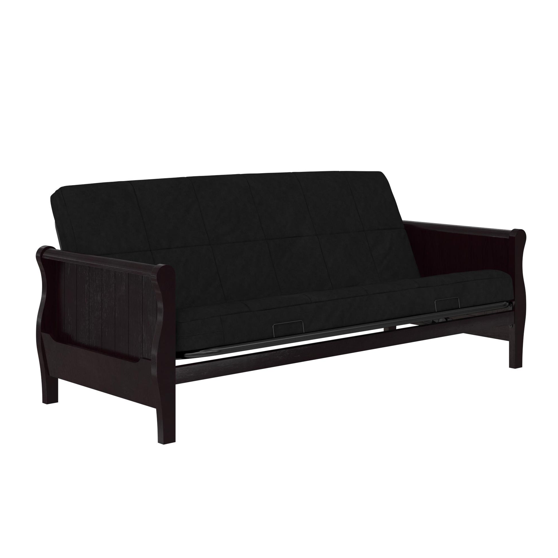 Lexi 6 Inch Quilted Thermobonded High Density Polyester Fill Futon Mattress - Black - Full