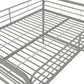 Jett Junior Full Metal Loft Bed with 3 Step Ladder - Silver - Full