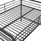 Jett Junior Full Metal Loft Bed with 3 Step Ladder - Black - Full