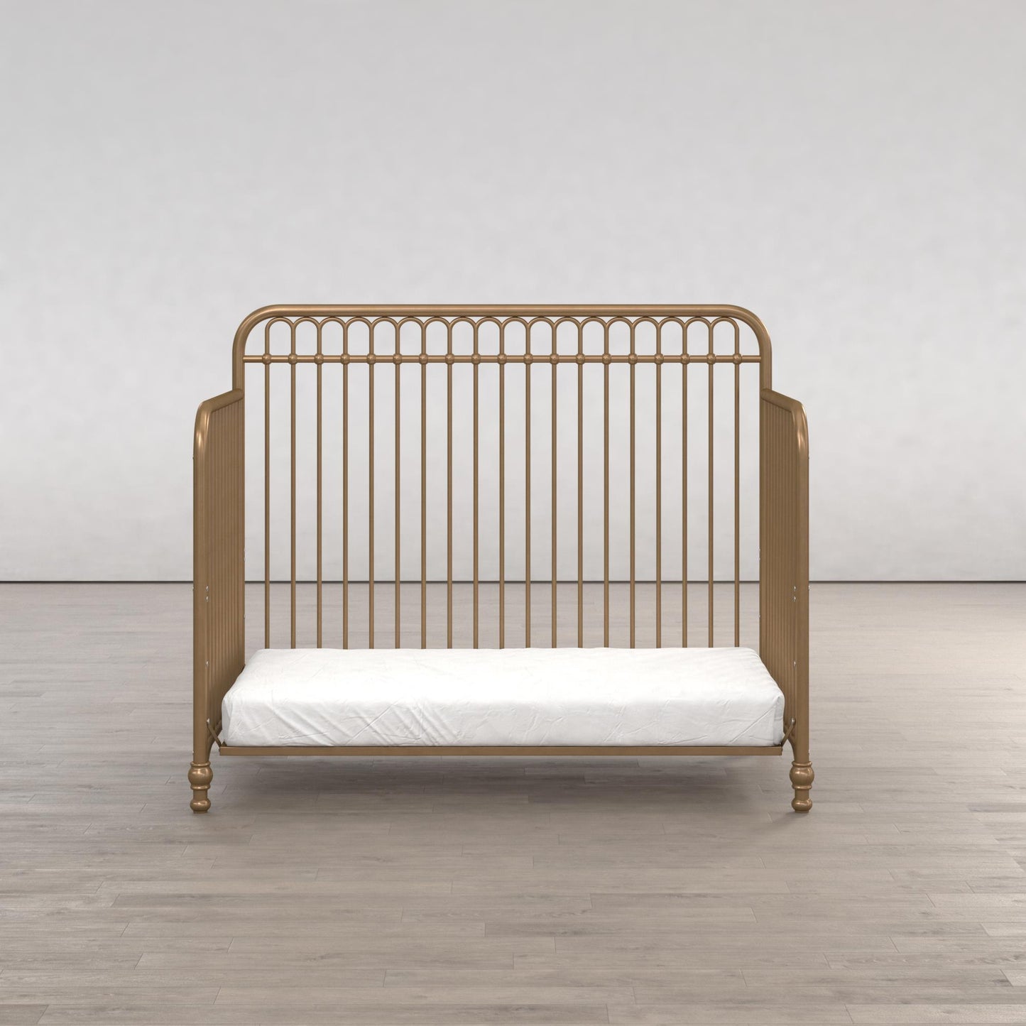 Ivy 3 in 1 Convertible Metal Crib - Gold