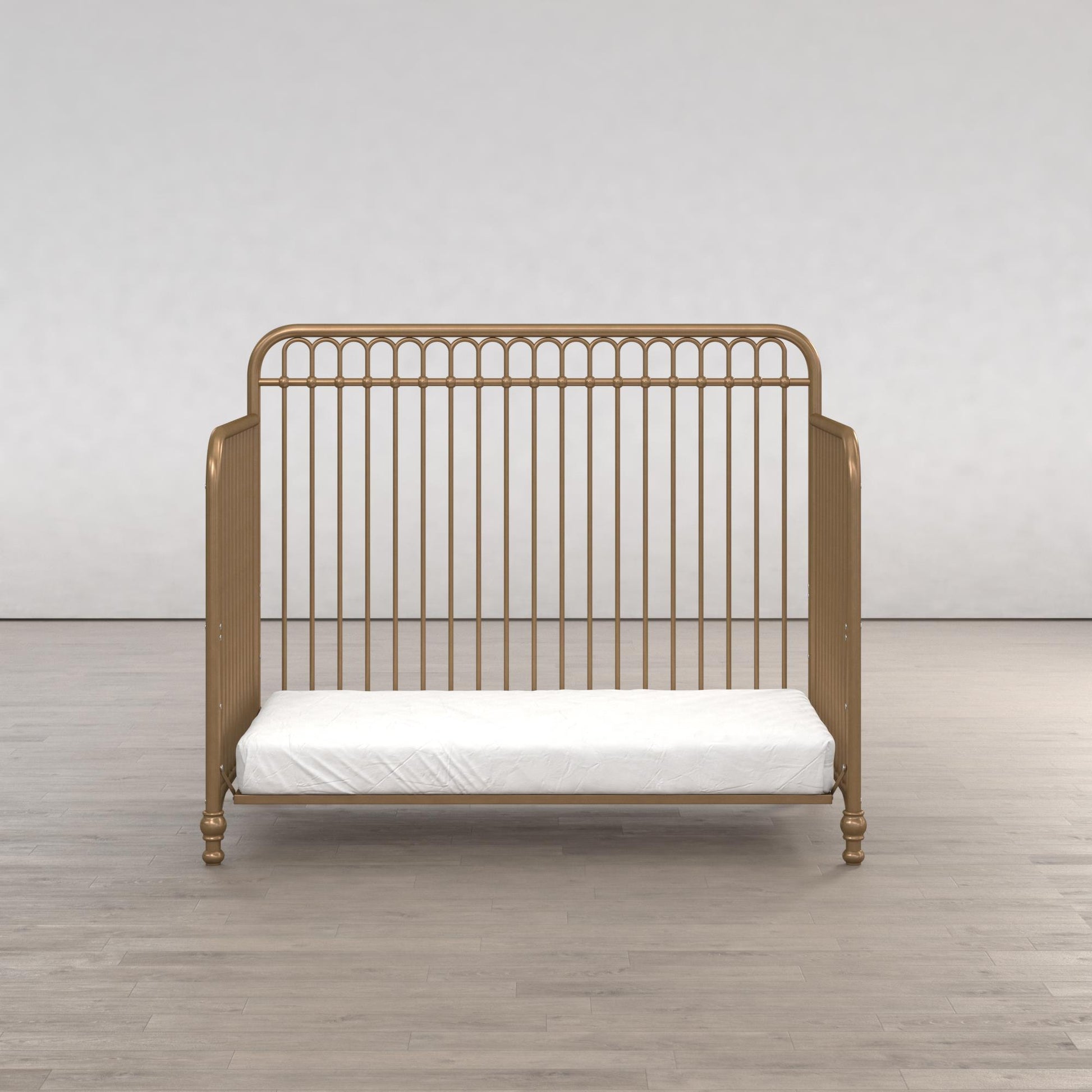 Ivy 3 in 1 Convertible Metal Crib - Gold