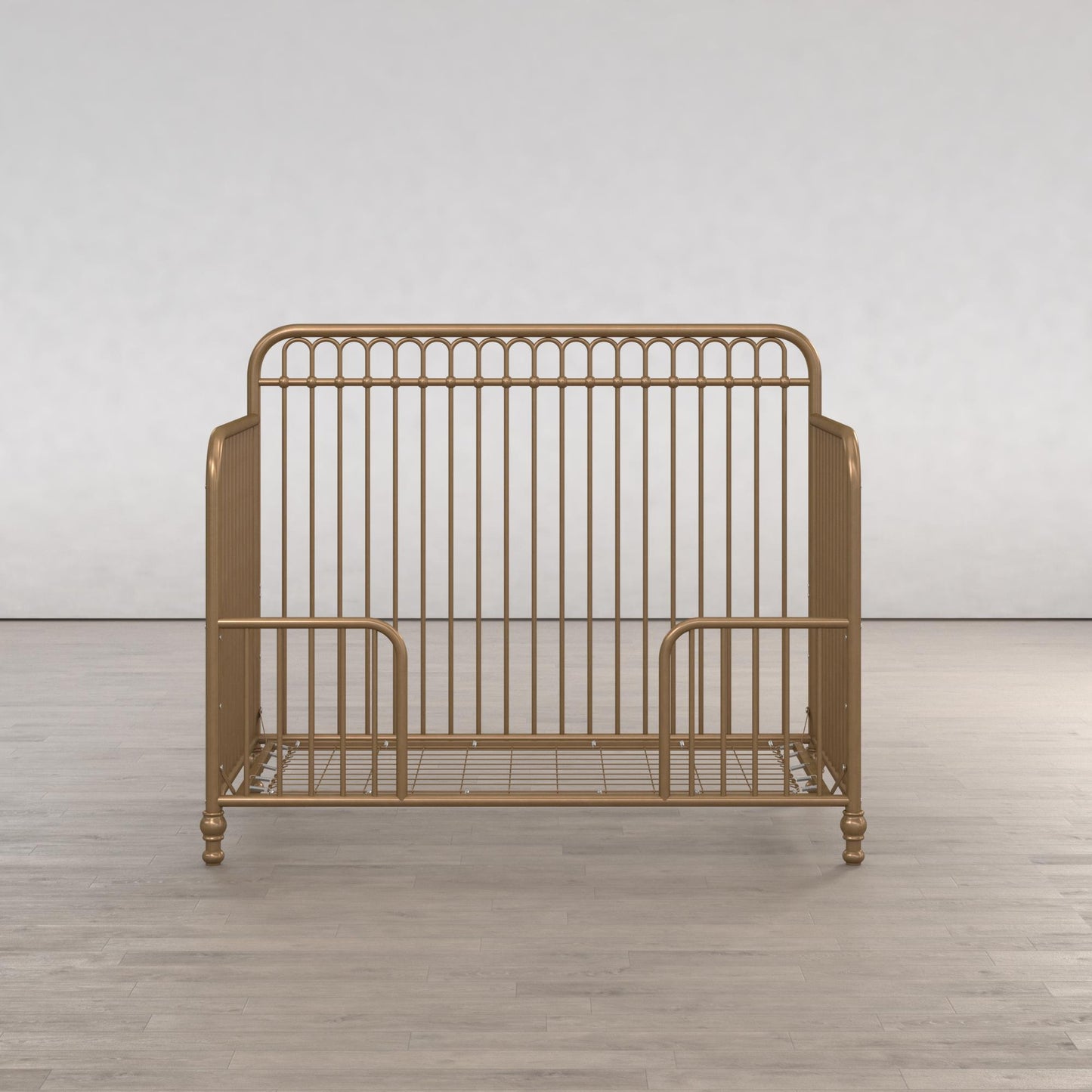 Ivy 3 in 1 Convertible Metal Crib - Gold