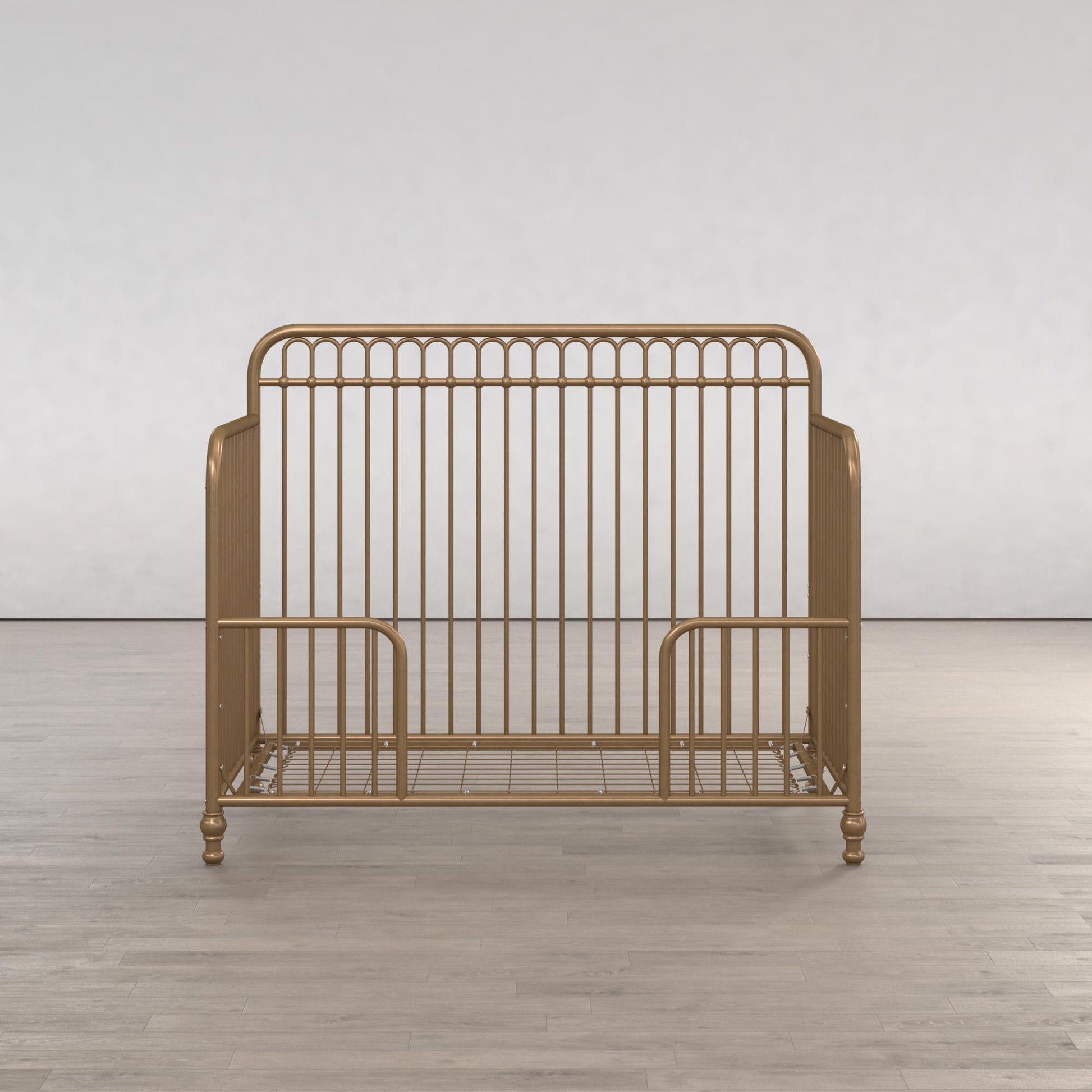 Ivy 3 in 1 Convertible Metal Crib - Gold
