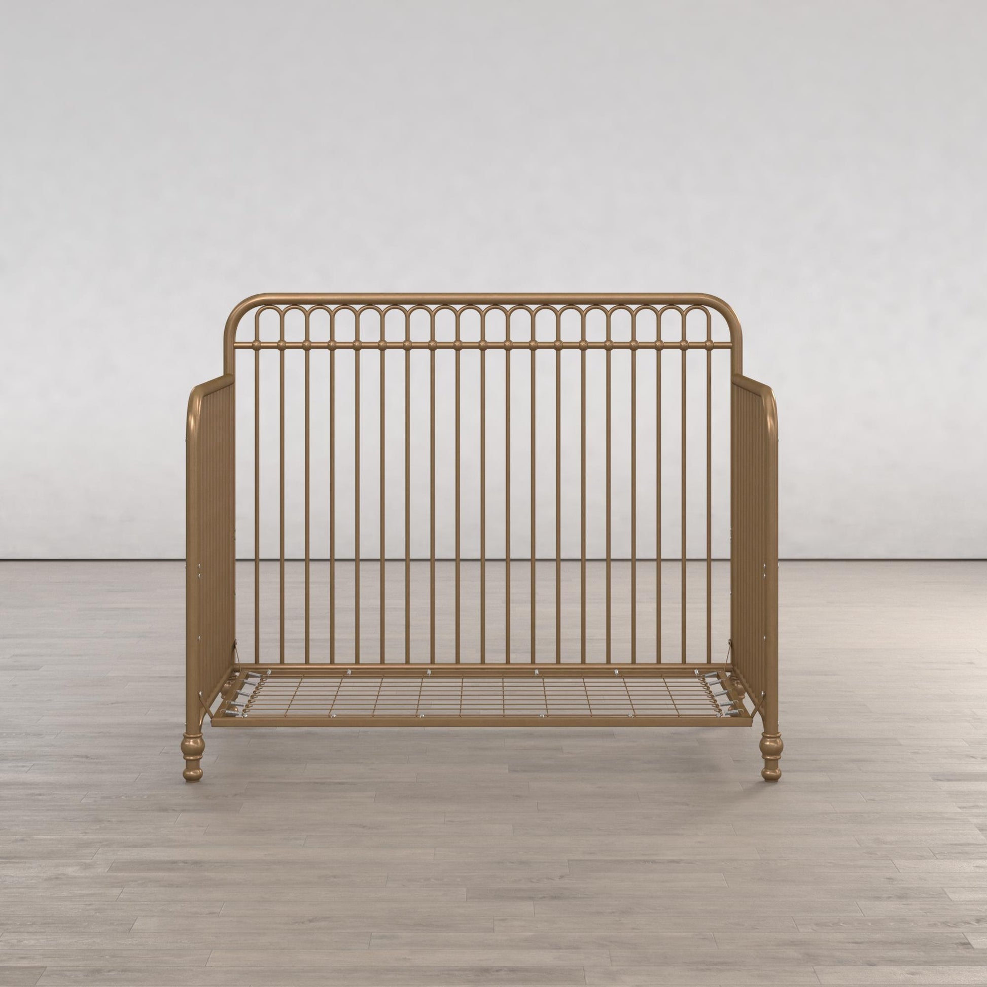 Ivy 3 in 1 Convertible Metal Crib - Gold