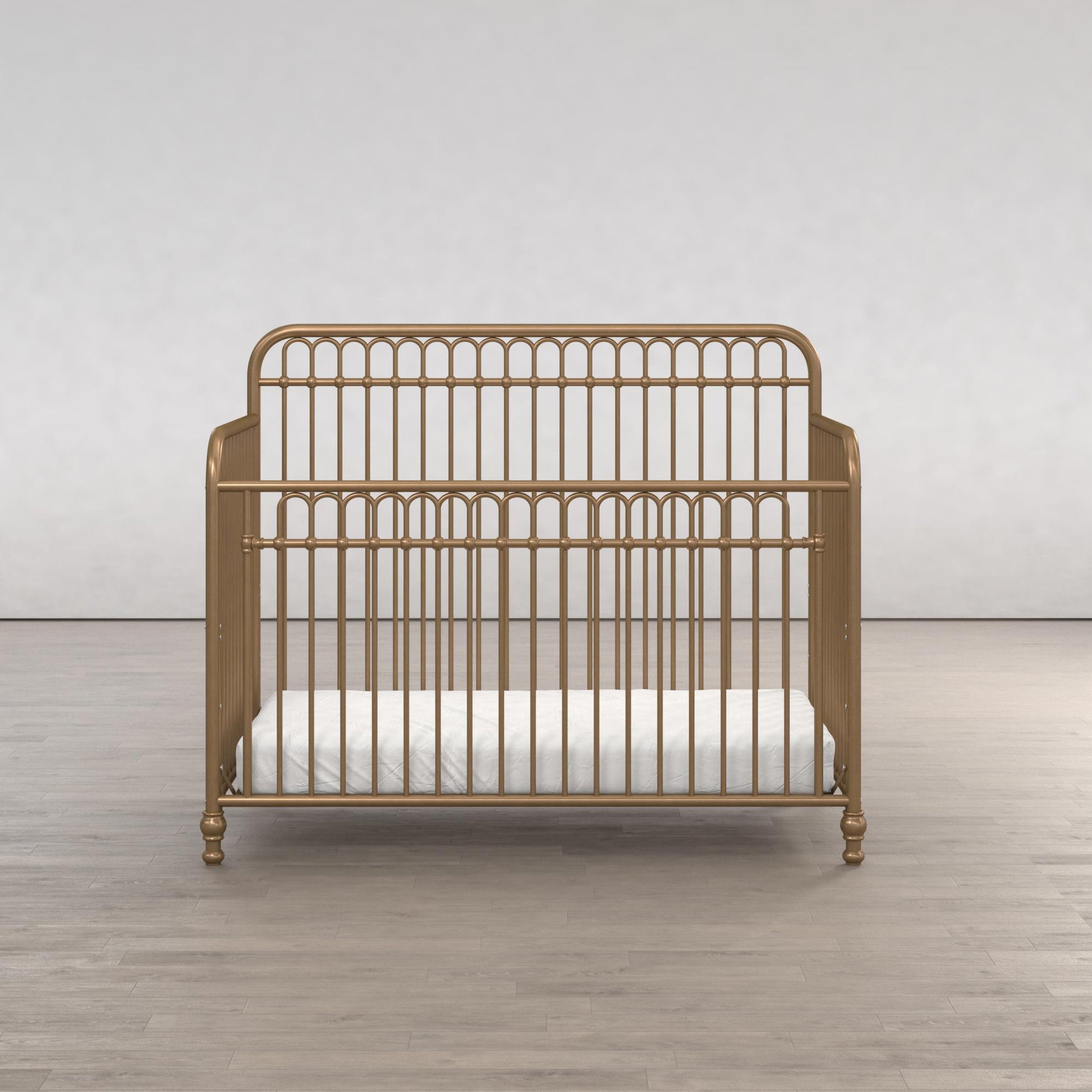 Ivy 3 in 1 Convertible Metal Crib - Gold