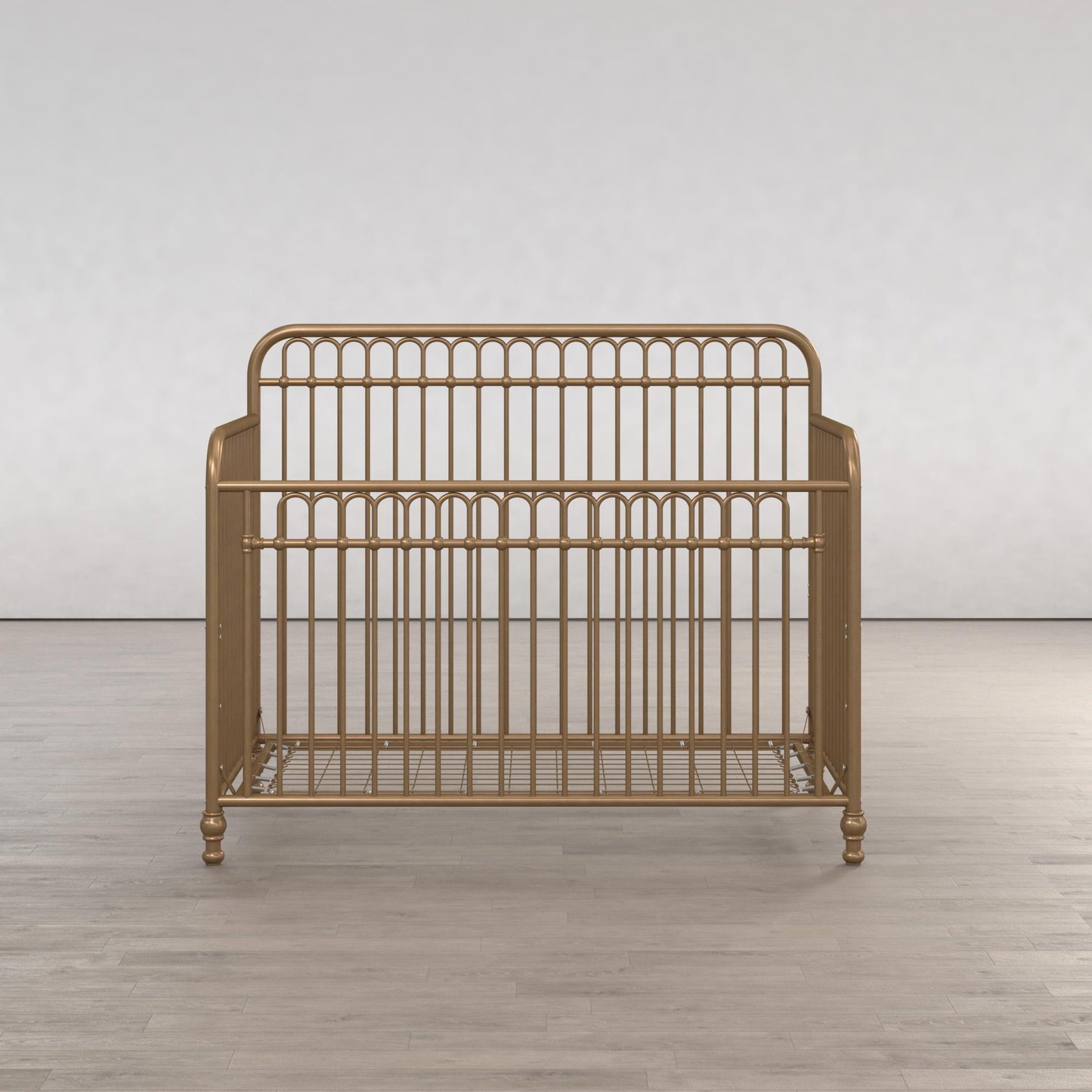 Ivy 3 in 1 Convertible Metal Crib - Gold