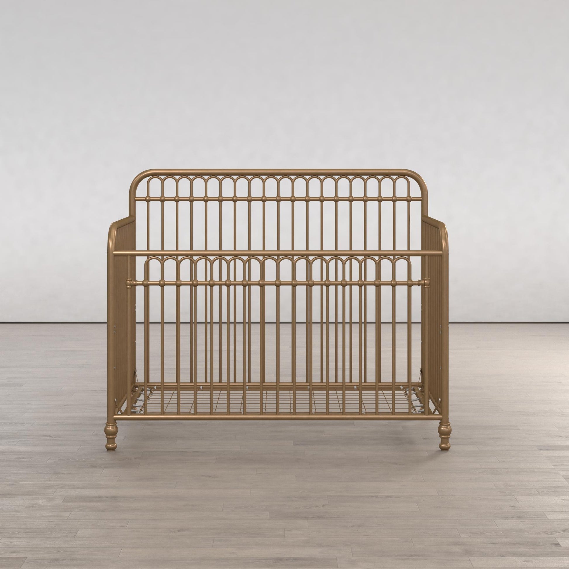 Ivy 3 in 1 Convertible Metal Crib - Gold