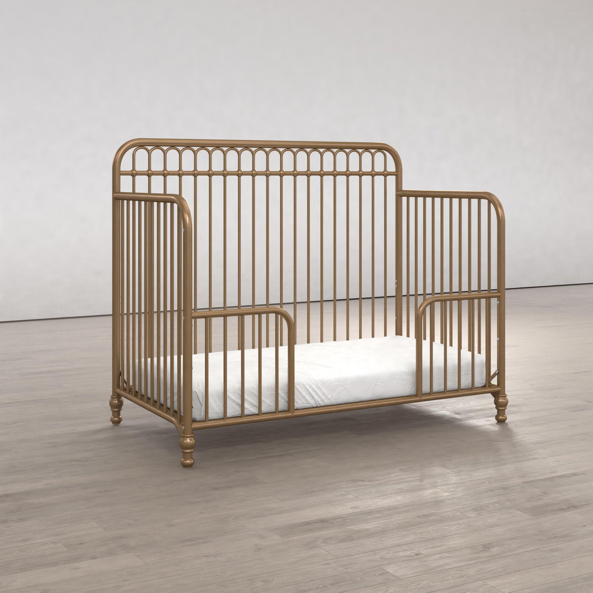 Ivy 3 in 1 Convertible Metal Crib - Gold