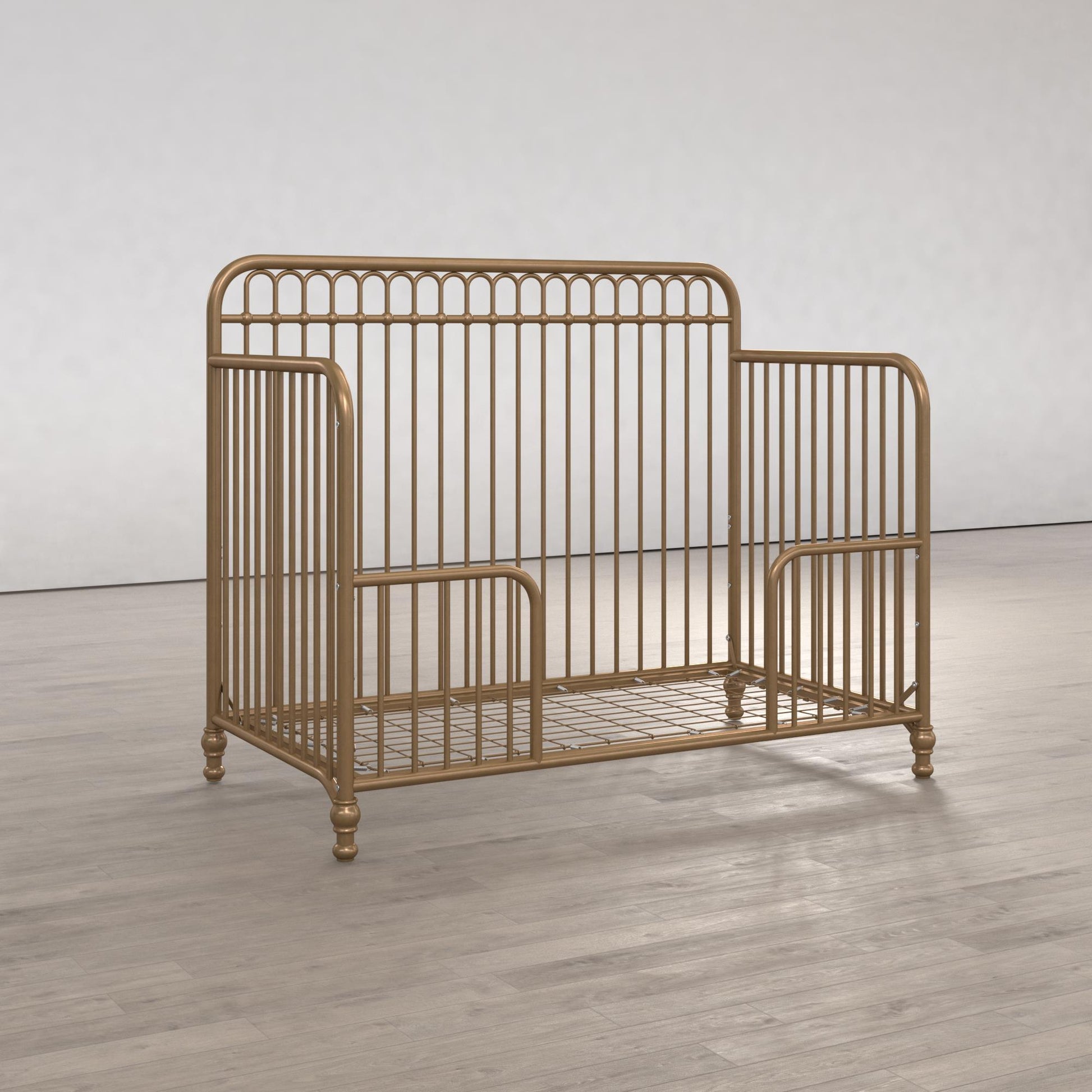 Ivy 3 in 1 Convertible Metal Crib - Gold