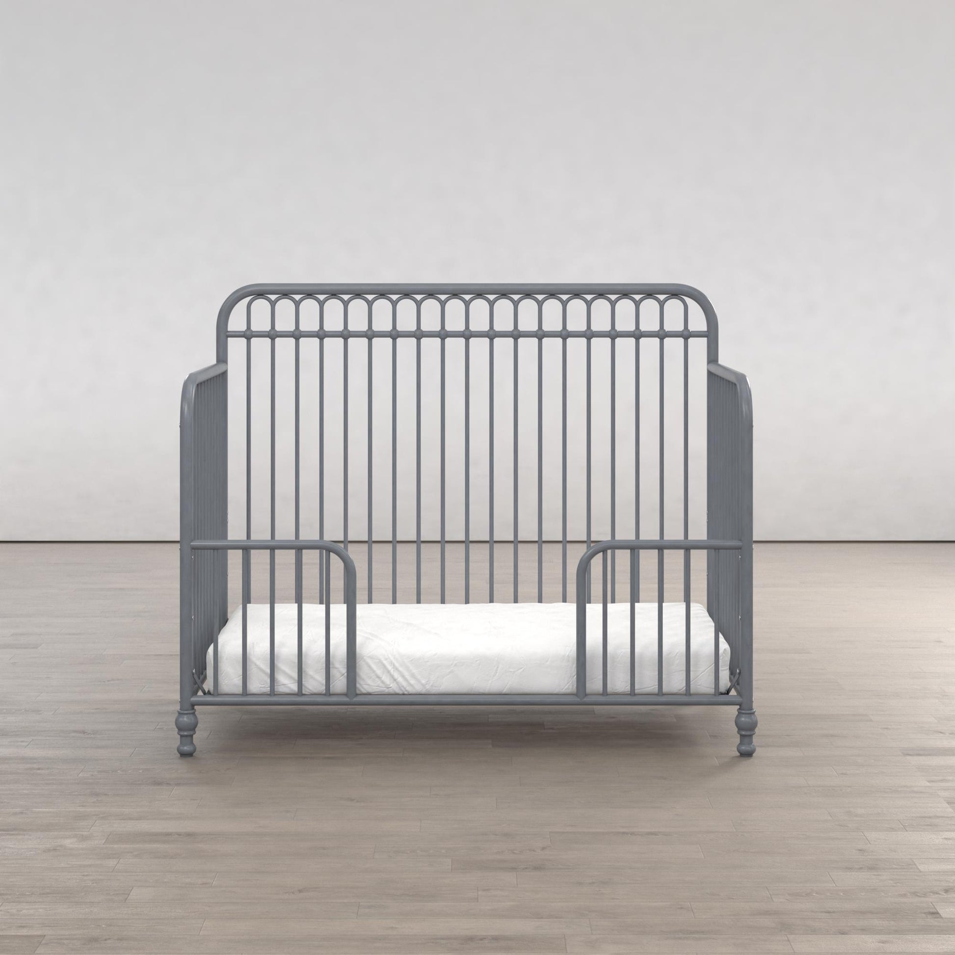 Ivy 3 in 1 Convertible Metal Crib - Dove Gray