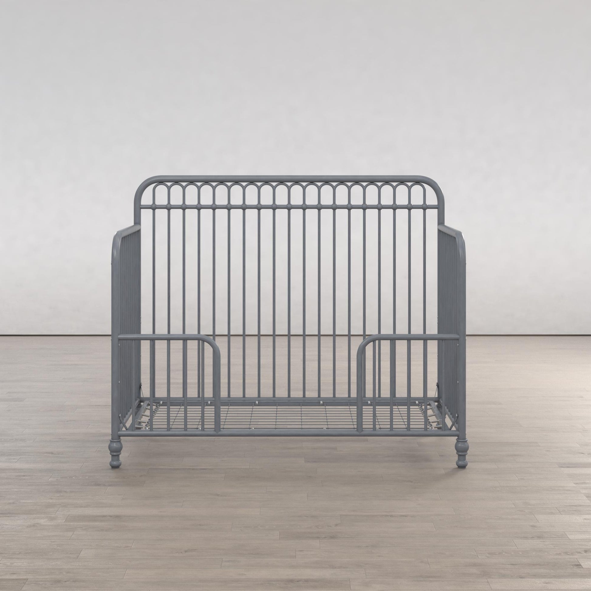Ivy 3 in 1 Convertible Metal Crib - Dove Gray