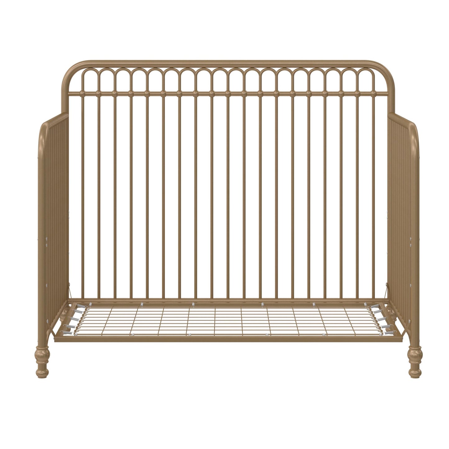 Ivy 3 in 1 Convertible Metal Crib - Gold