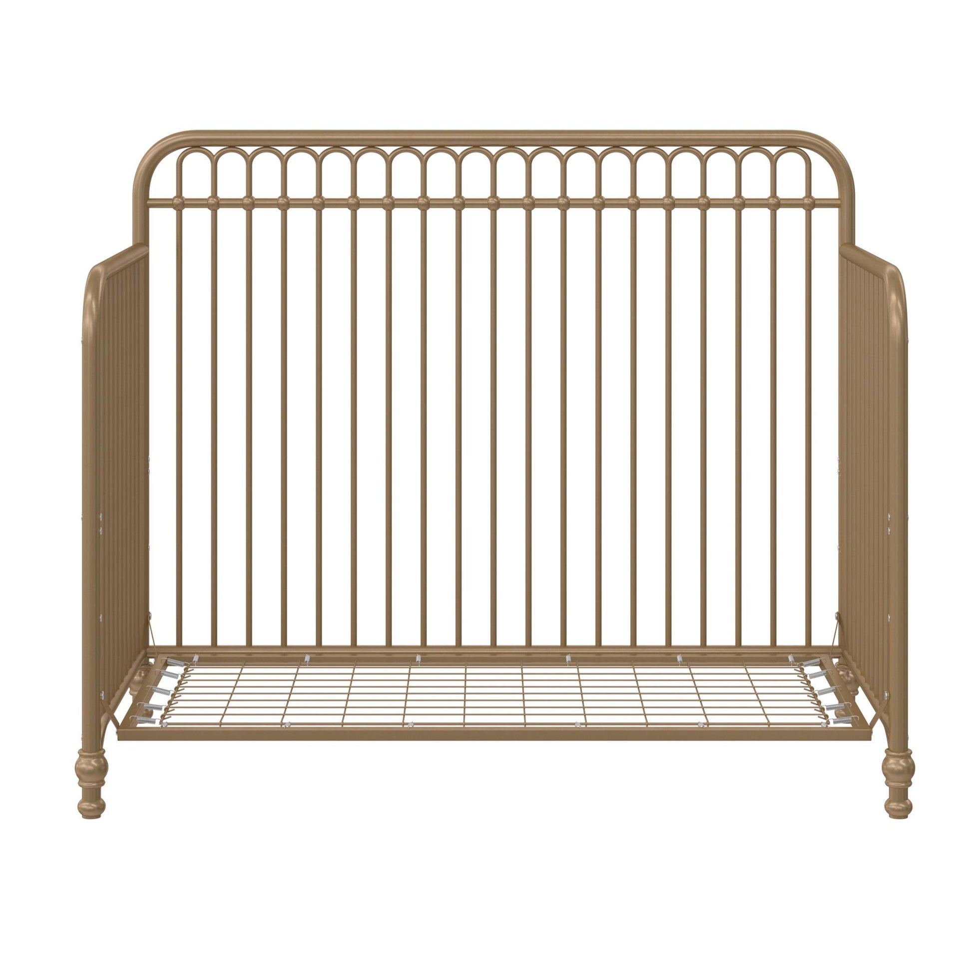 Ivy 3 in 1 Convertible Metal Crib - Gold