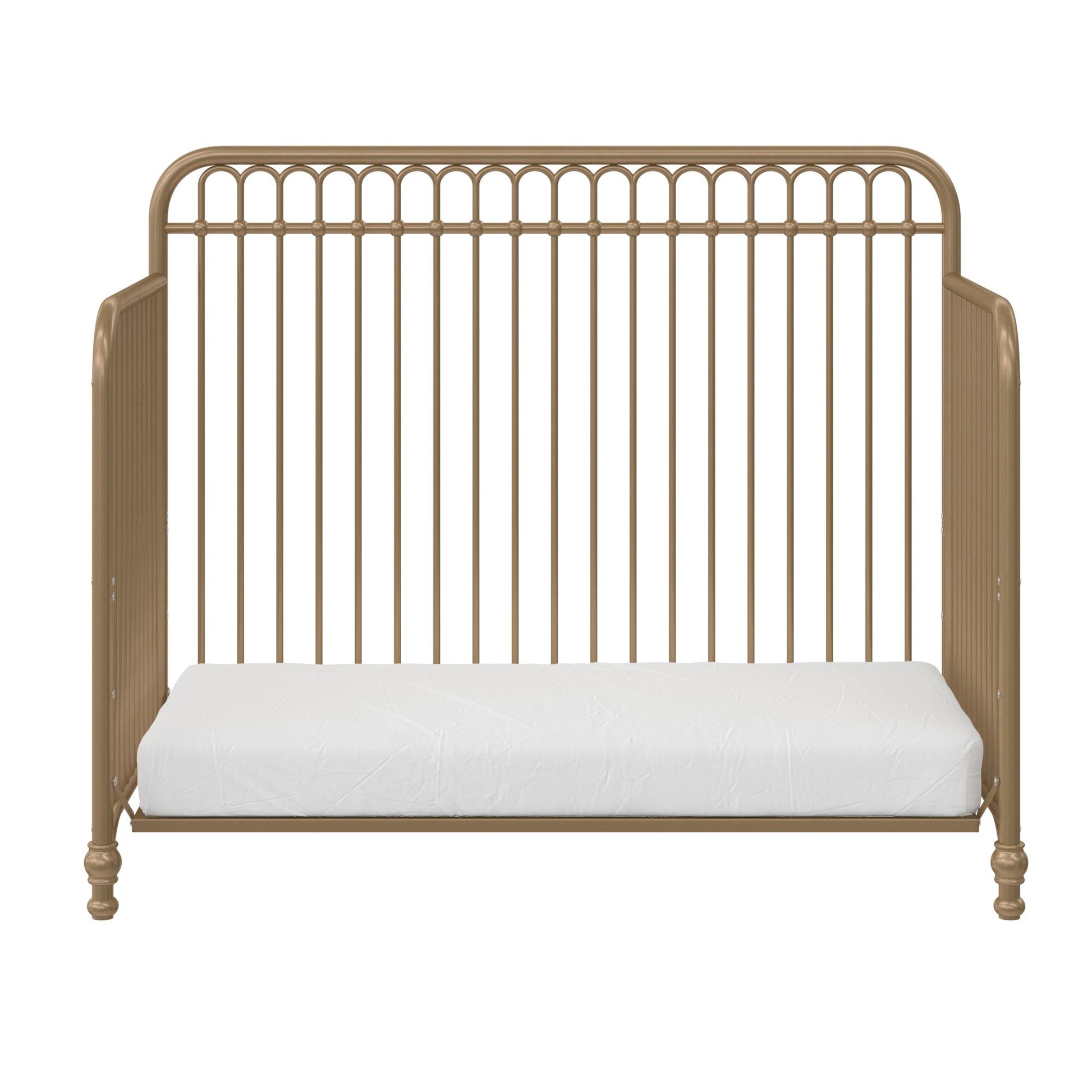 Ivy 3 in 1 Convertible Metal Crib - Gold
