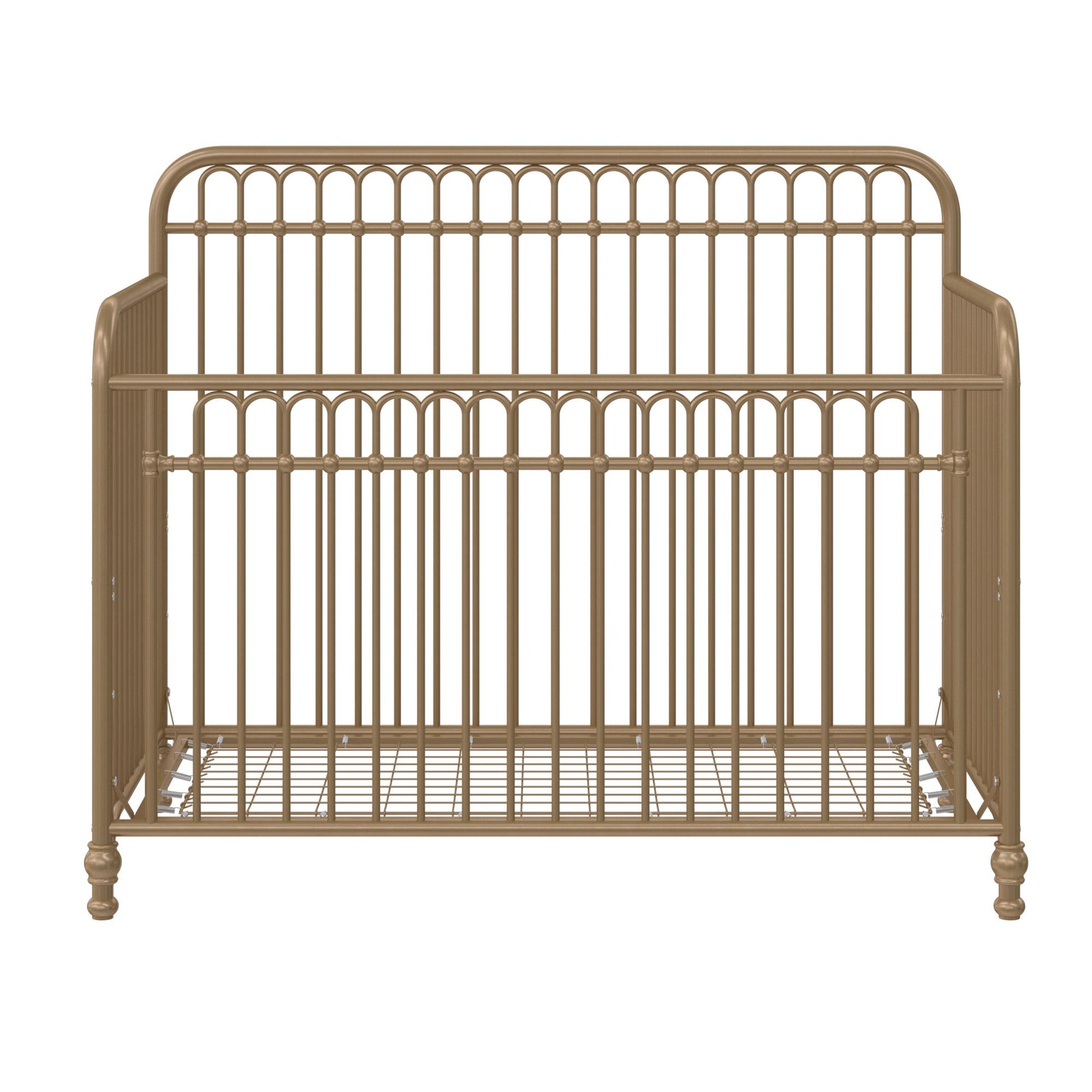 Ivy 3 in 1 Convertible Metal Crib - Gold