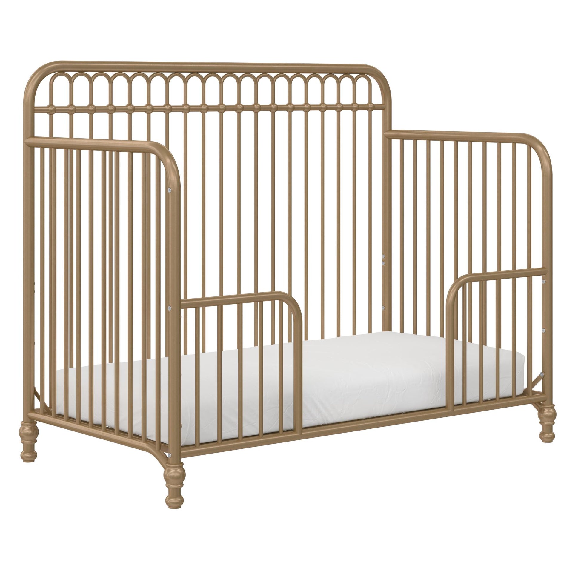 Ivy 3 in 1 Convertible Metal Crib - Gold