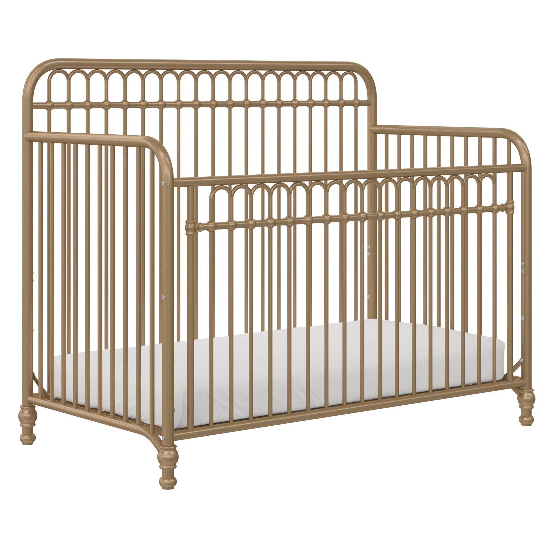 Ivy 3 in 1 Convertible Metal Crib - Gold