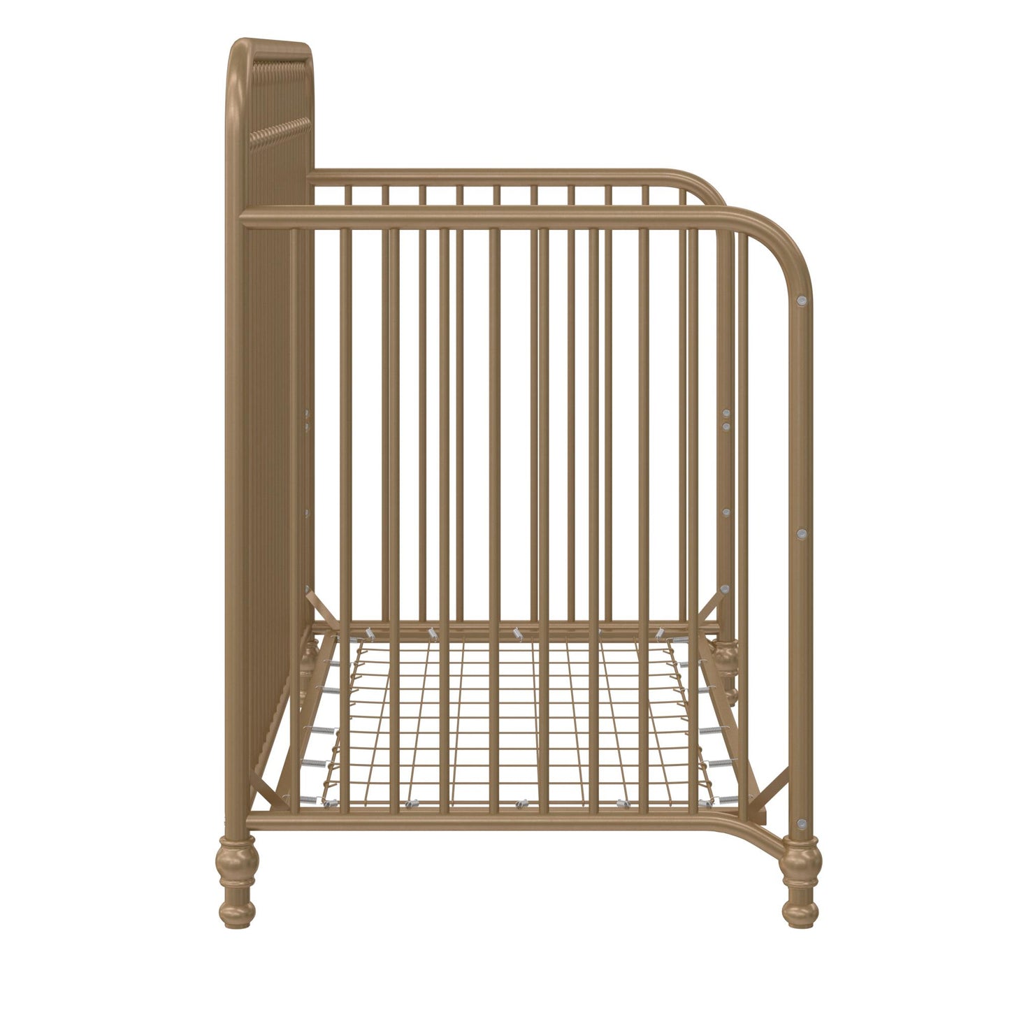 Ivy 3 in 1 Convertible Metal Crib - Gold