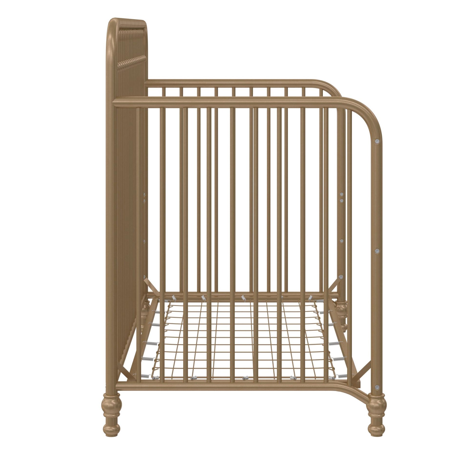 Ivy 3 in 1 Convertible Metal Crib - Gold