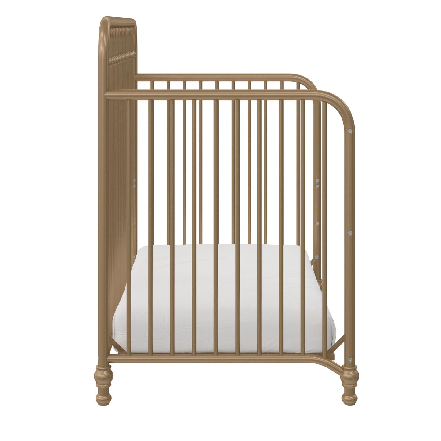 Ivy 3 in 1 Convertible Metal Crib - Gold