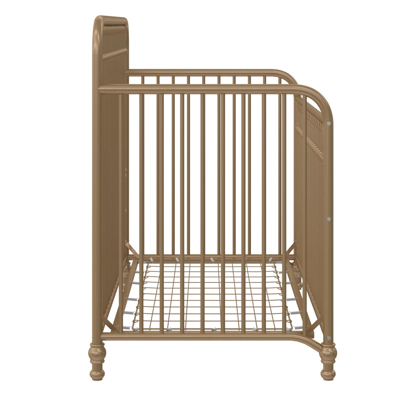 Ivy 3 in 1 Convertible Metal Crib - Gold