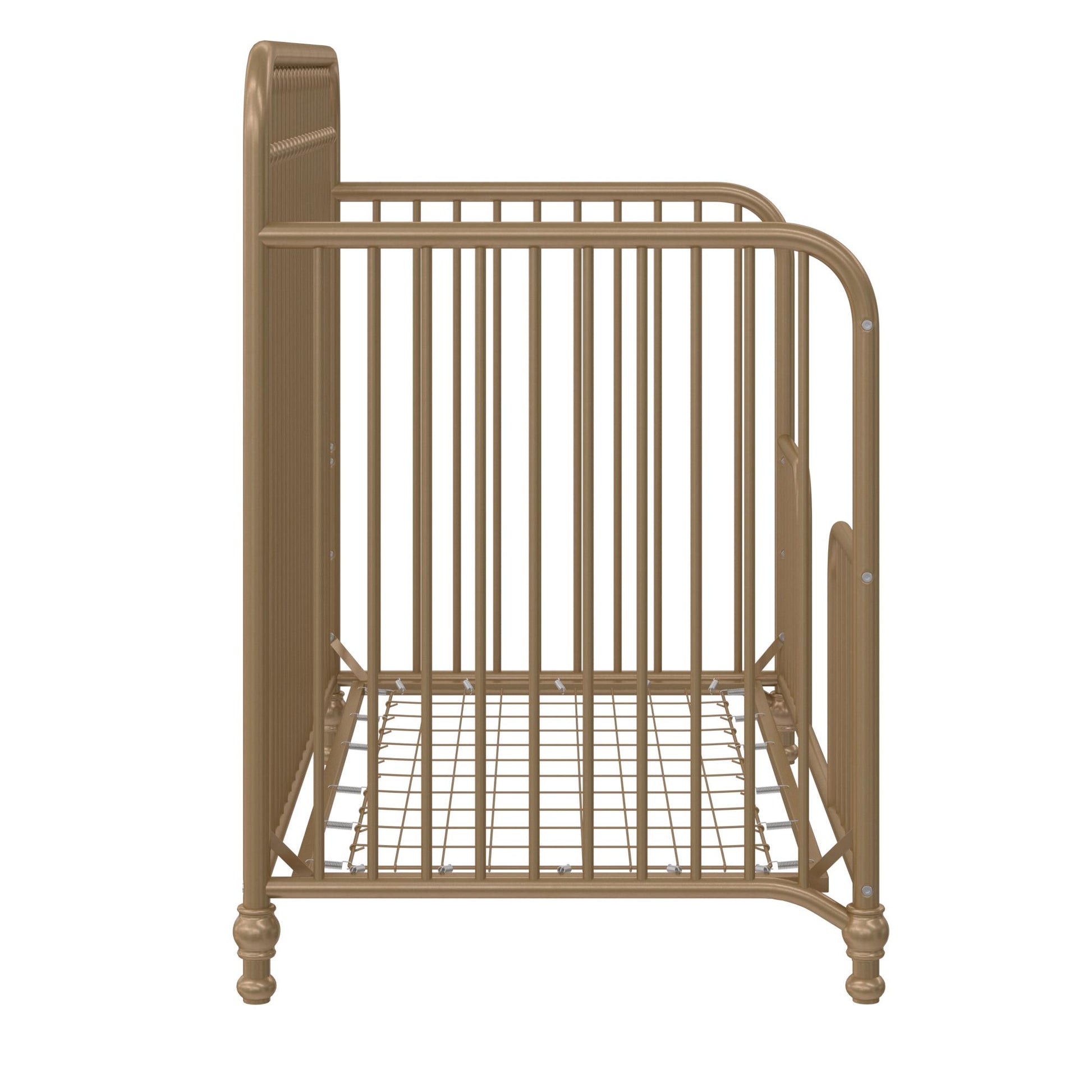 Ivy 3 in 1 Convertible Metal Crib - Gold