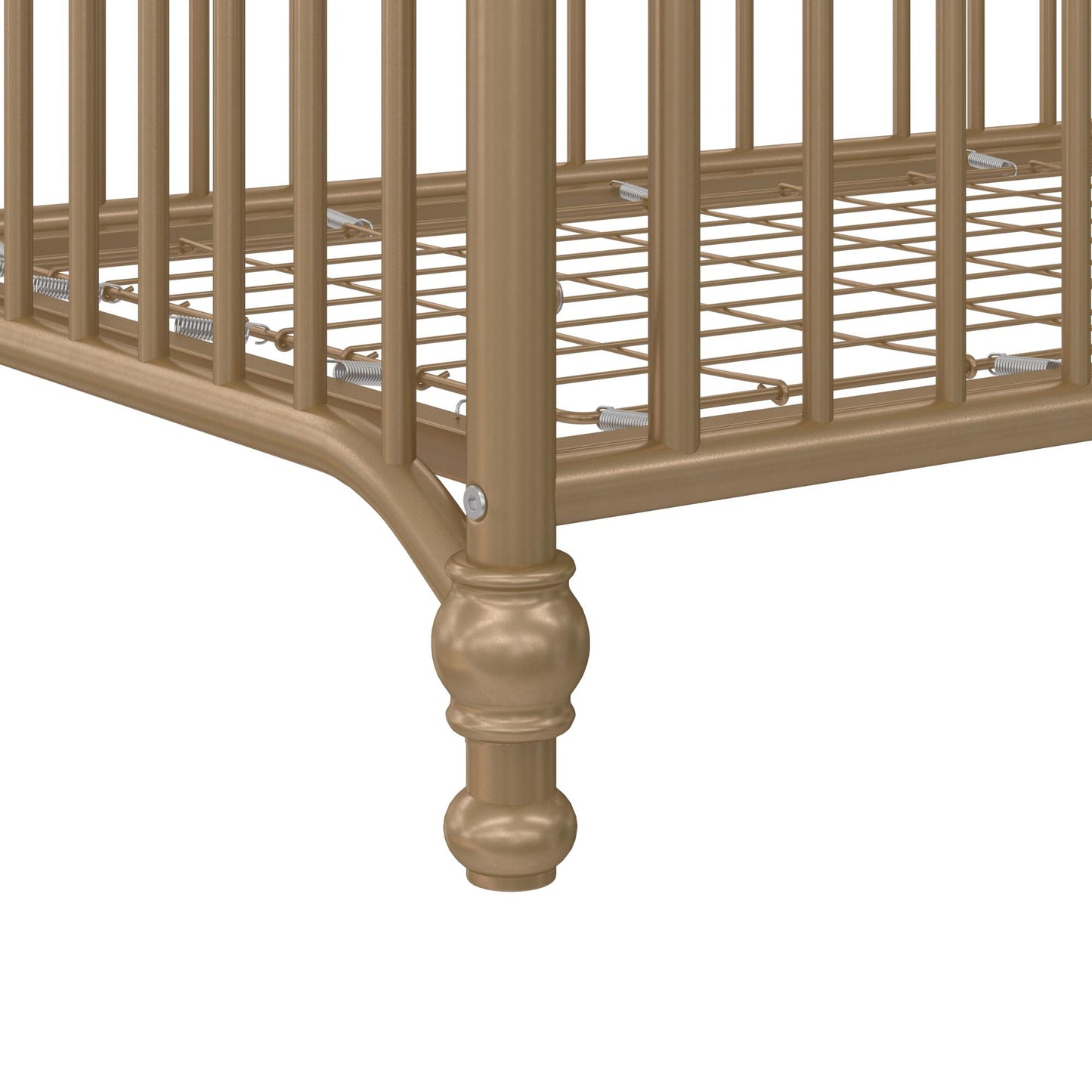 Ivy 3 in 1 Convertible Metal Crib - Gold