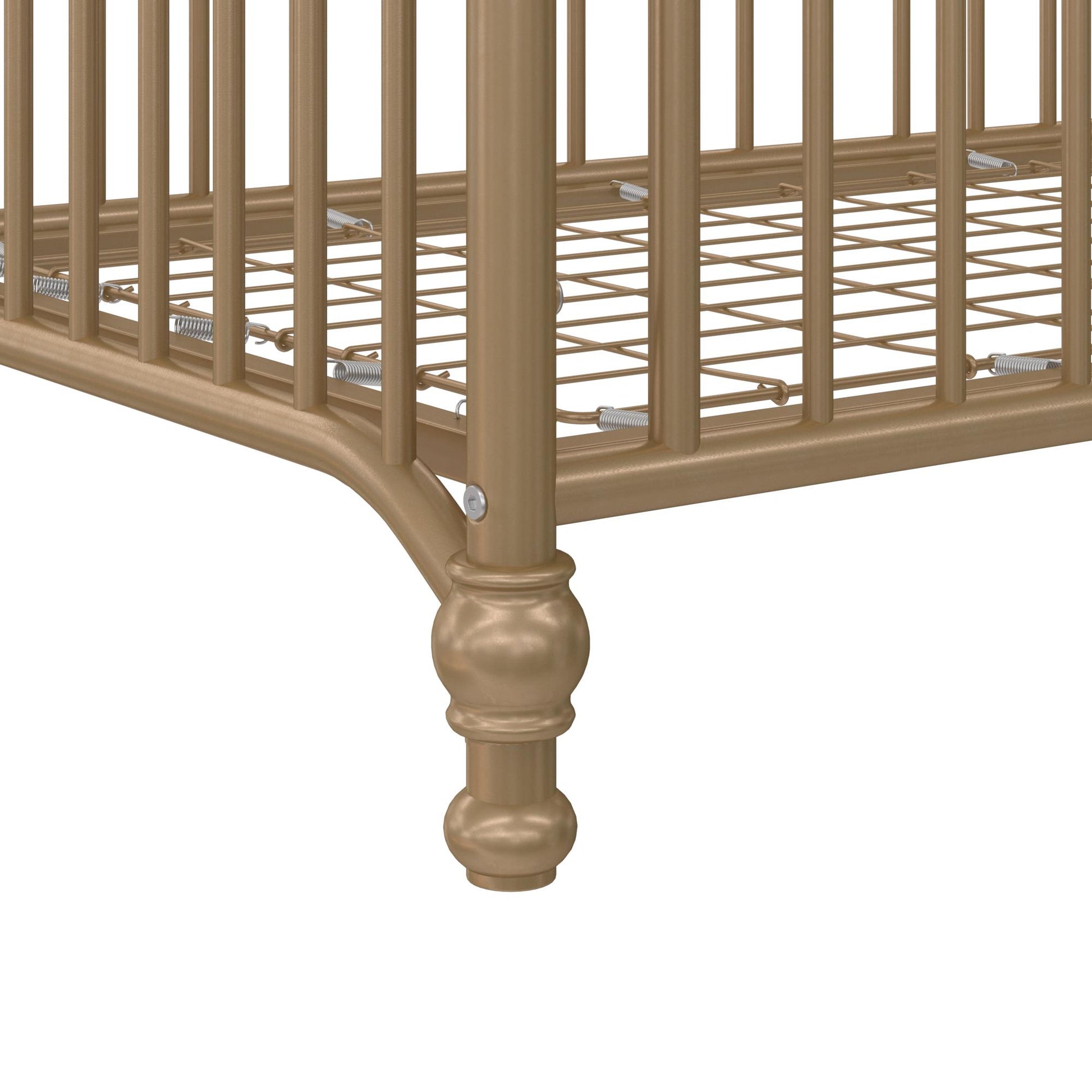 Ivy 3 in 1 Convertible Metal Crib - Gold