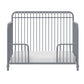 Ivy 3 in 1 Convertible Metal Crib - Dove Gray