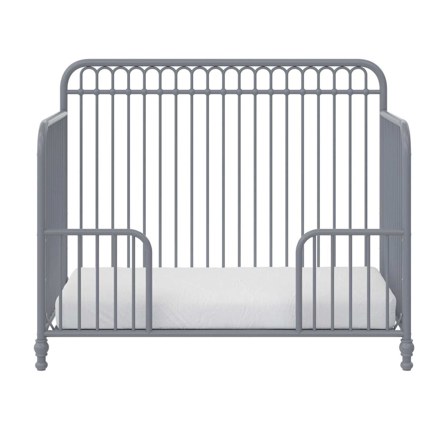 Ivy 3 in 1 Convertible Metal Crib - Dove Gray