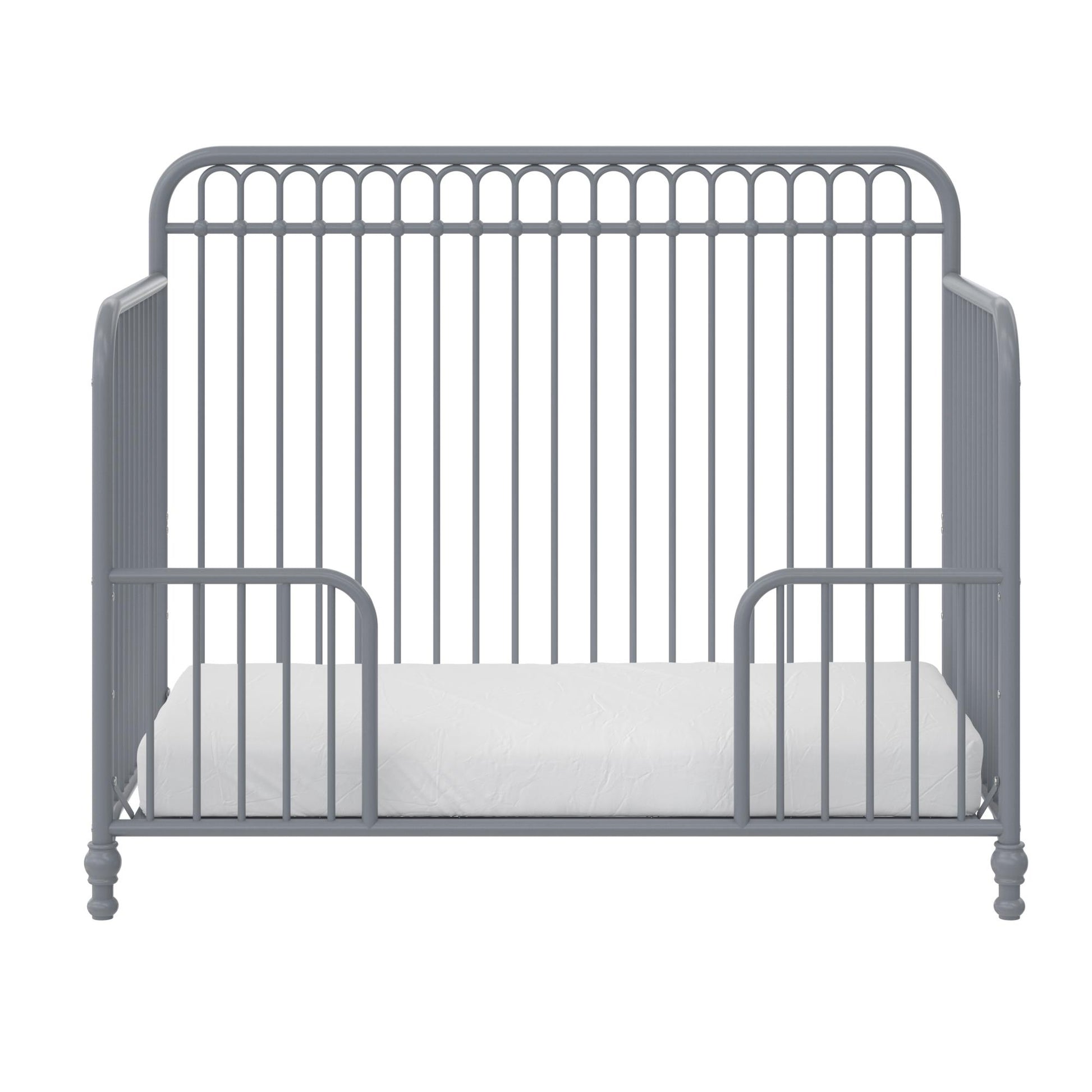 Ivy 3 in 1 Convertible Metal Crib - Dove Gray