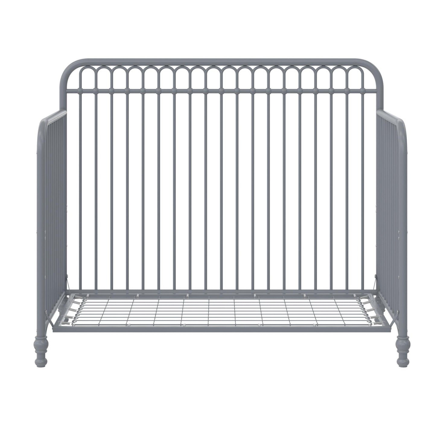 Ivy 3 in 1 Convertible Metal Crib - Dove Gray