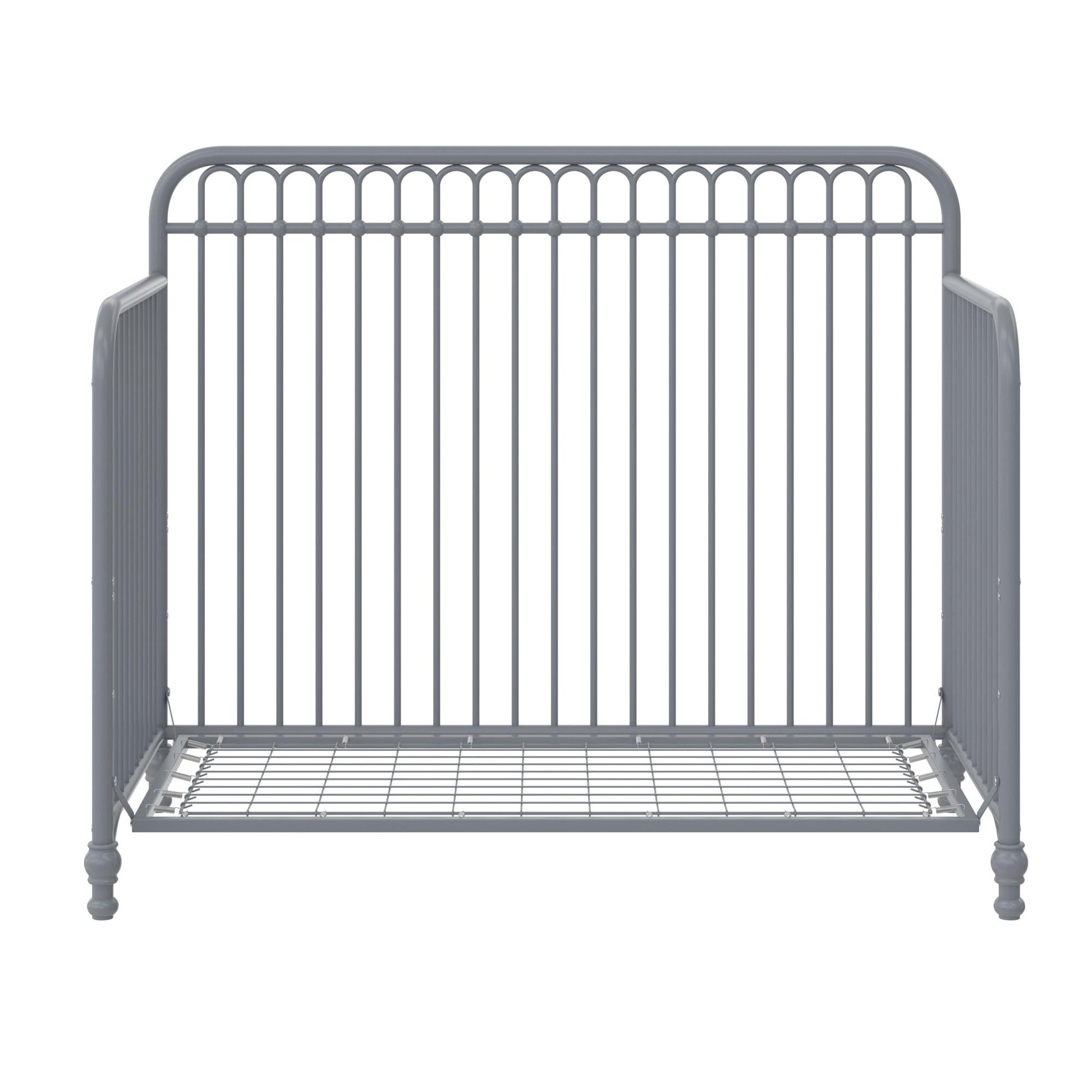 Ivy 3 in 1 Convertible Metal Crib - Dove Gray