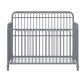 Ivy 3 in 1 Convertible Metal Crib - Dove Gray