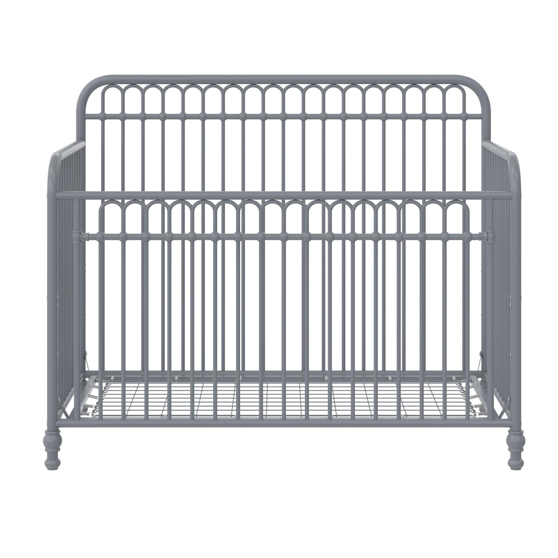 Ivy 3 in 1 Convertible Metal Crib - Dove Gray