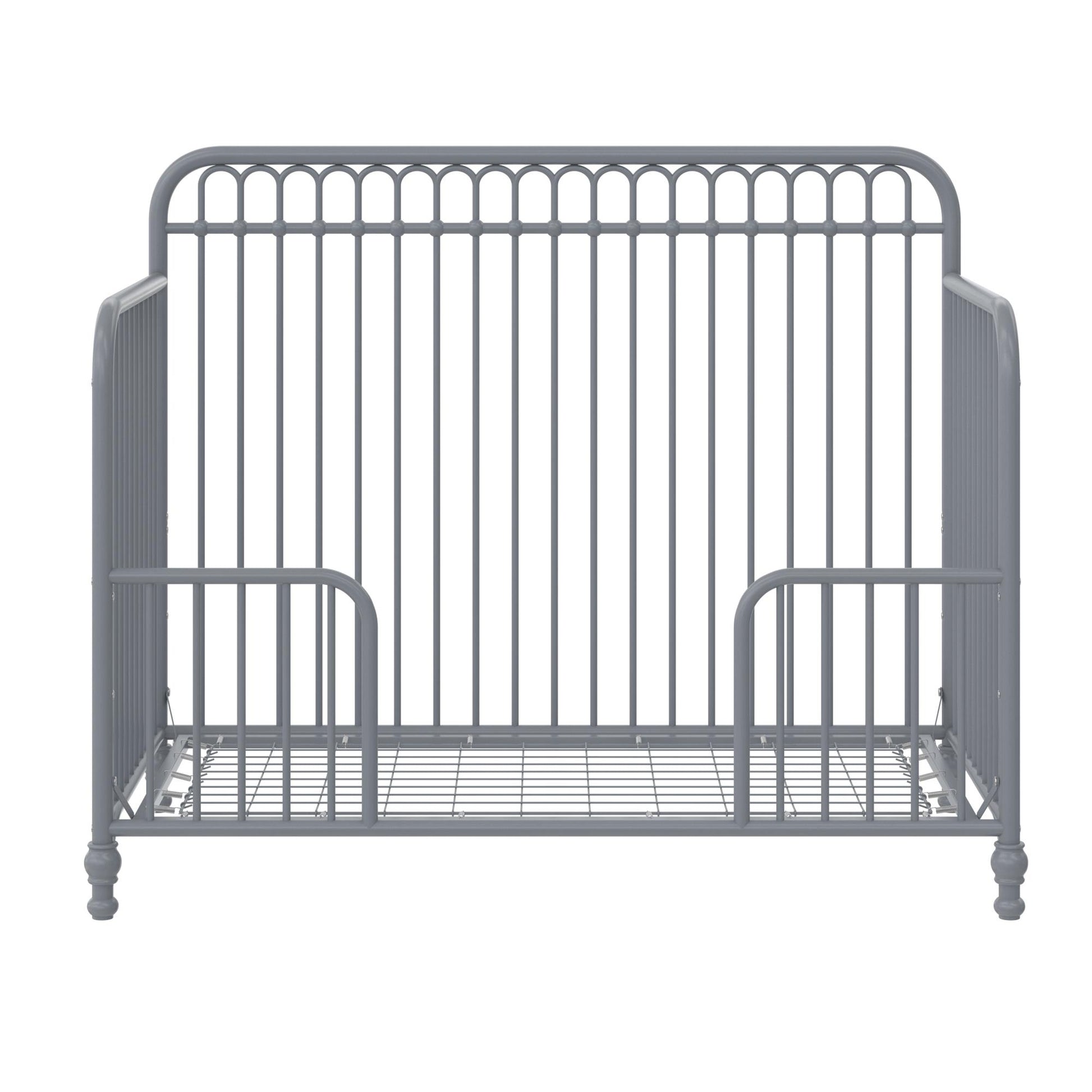 Ivy 3 in 1 Convertible Metal Crib - Dove Gray