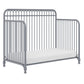 Ivy 3 in 1 Convertible Metal Crib - Dove Gray