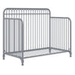 Ivy 3 in 1 Convertible Metal Crib - Dove Gray