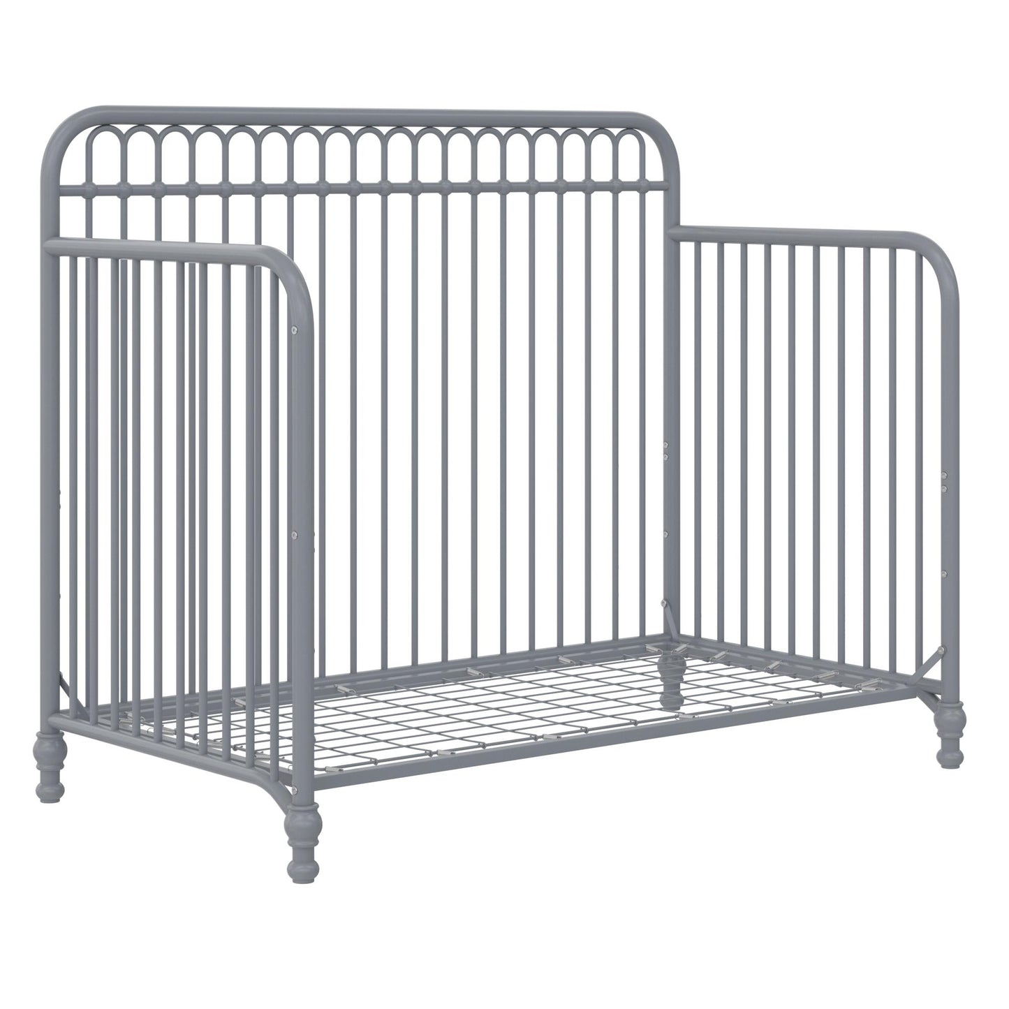 Ivy 3 in 1 Convertible Metal Crib - Dove Gray