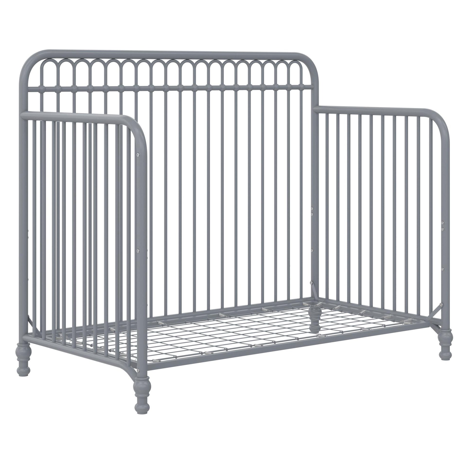 Ivy 3 in 1 Convertible Metal Crib - Dove Gray