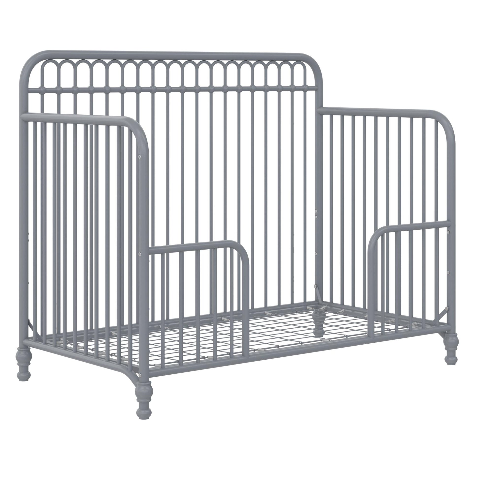 Ivy 3 in 1 Convertible Metal Crib - Dove Gray