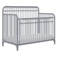 Ivy 3 in 1 Convertible Metal Crib - Dove Gray