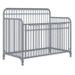 Ivy 3 in 1 Convertible Metal Crib - Dove Gray