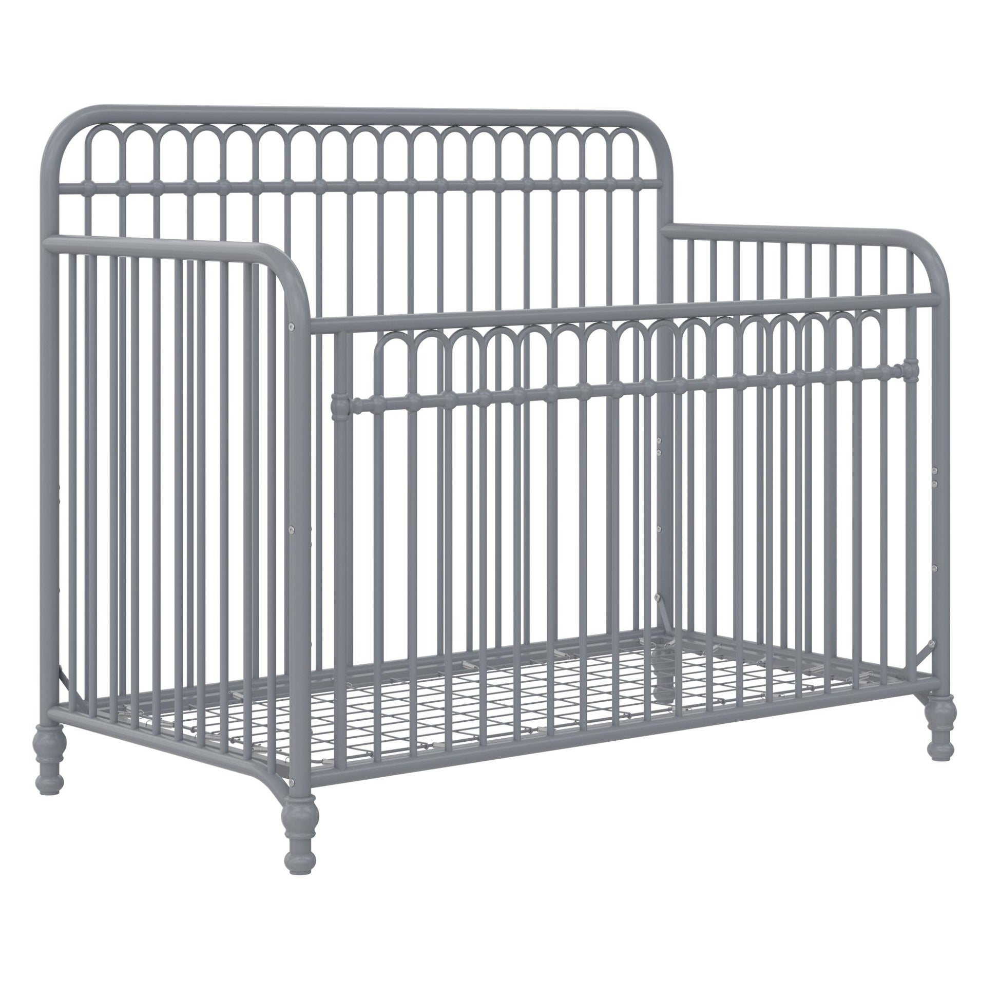 Ivy 3 in 1 Convertible Metal Crib - Dove Gray