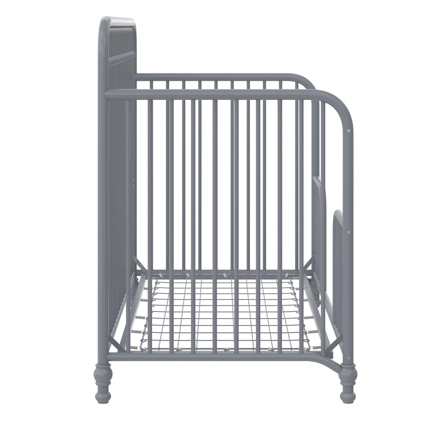 Ivy 3 in 1 Convertible Metal Crib - Dove Gray